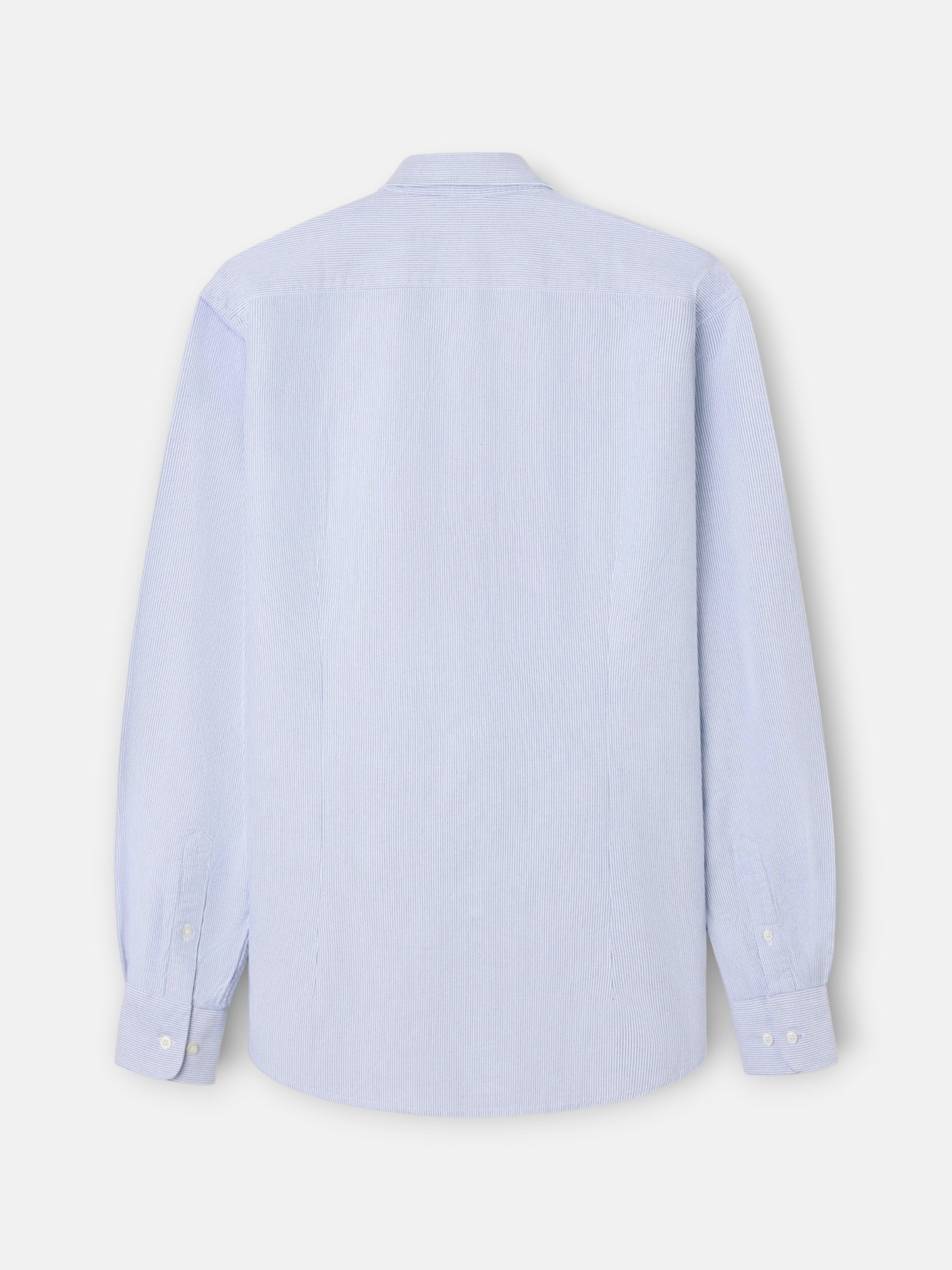 Chemise sport oxford à fines rayures bleu marine