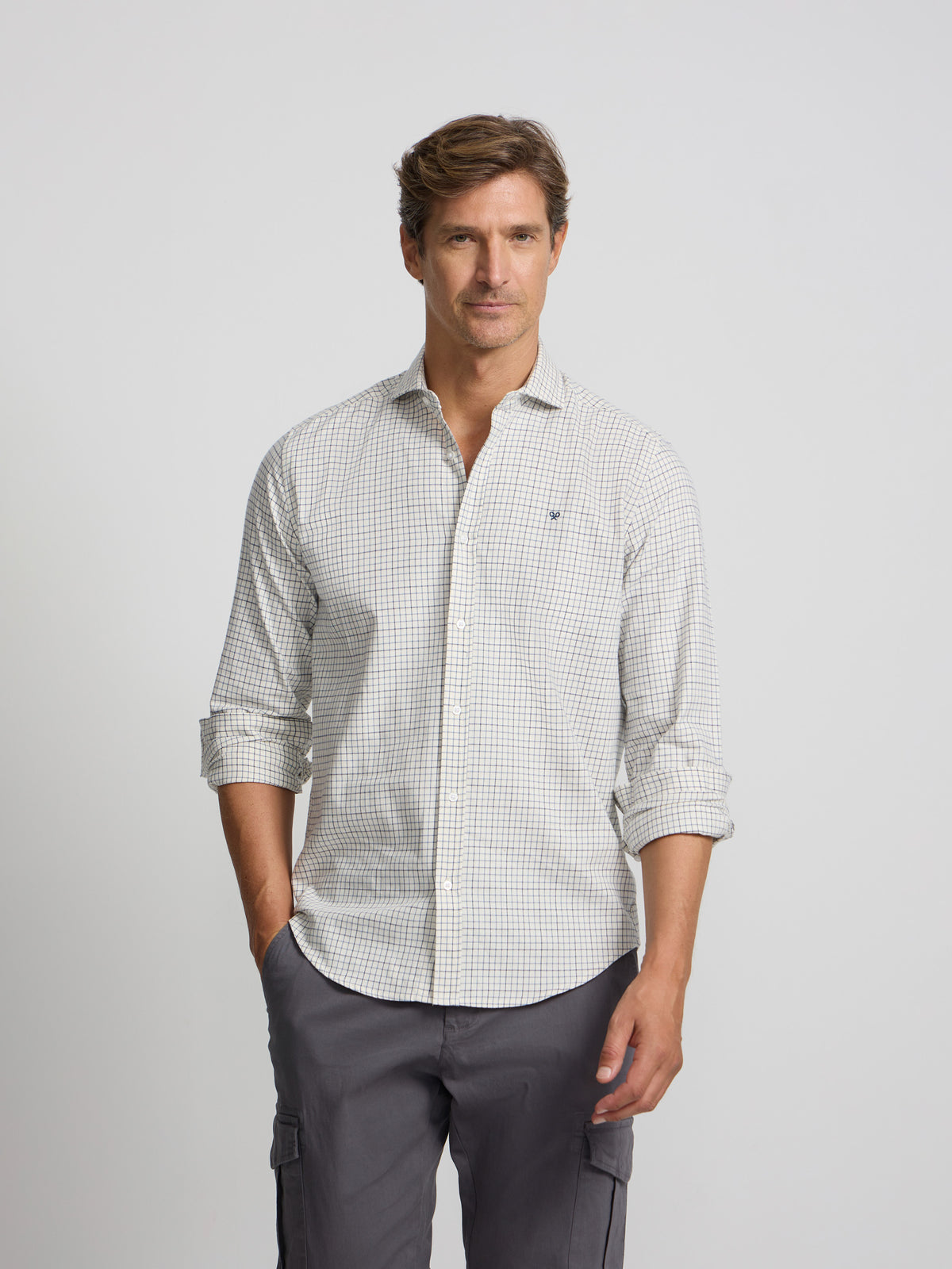 Camisa sport warm cuadros azules