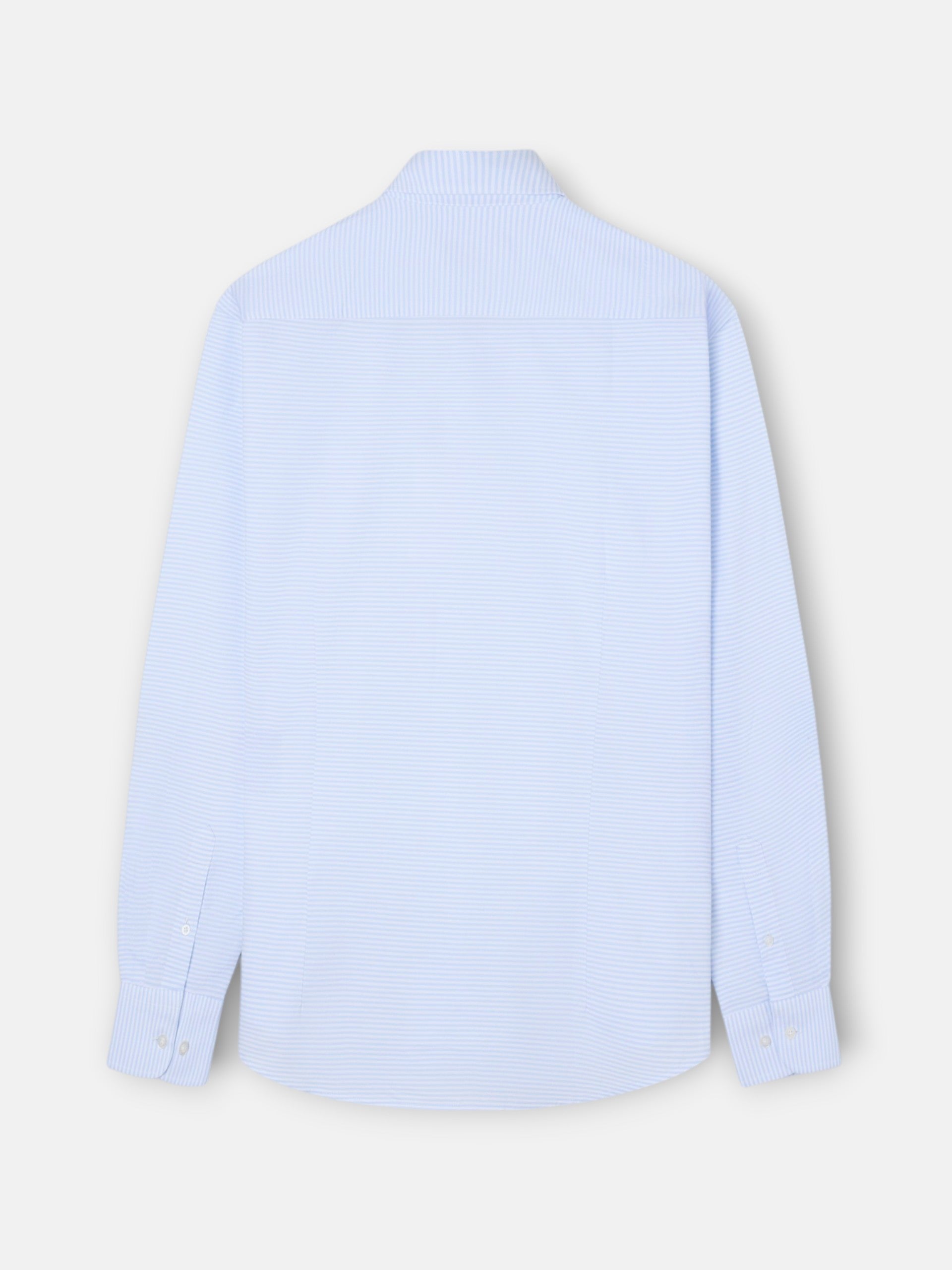 Chemise sport oxford à rayures horizontales bleu ciel