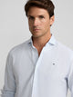 Chemise sport oxford à rayures horizontales bleu ciel
