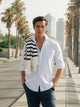Camisa sport cruise bolsillo rayas azules