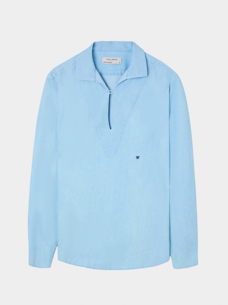 Polo sport cruise en denim bleu moyen