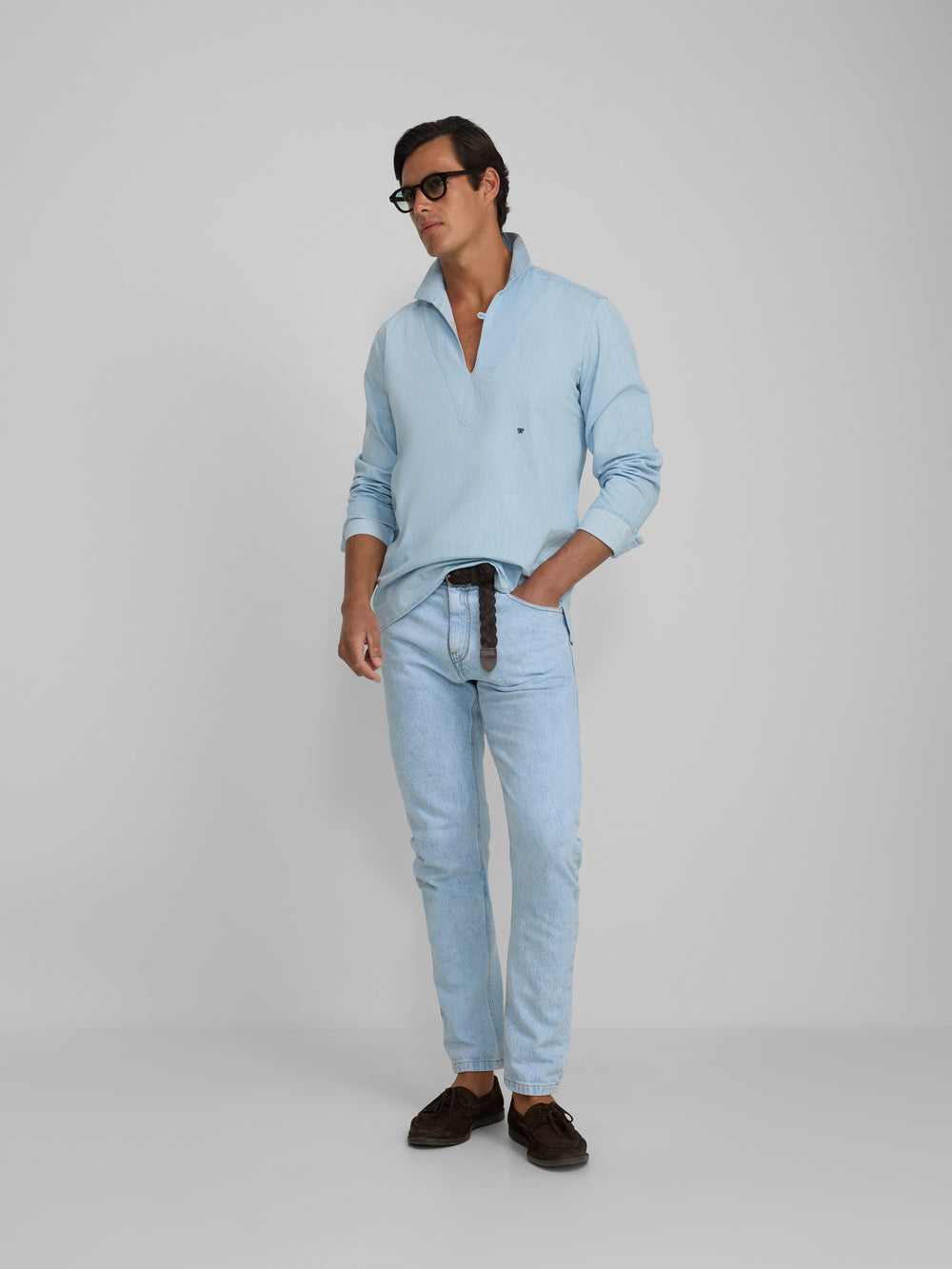Polera sport cruise denim azul medio