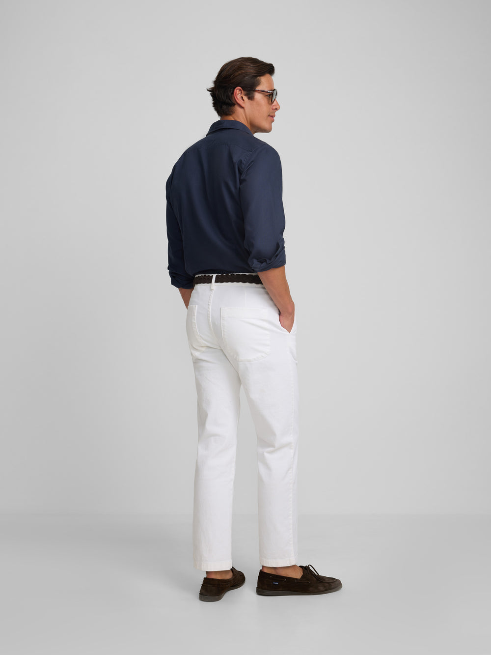 Camisa sport cruise bolsillos azul marino