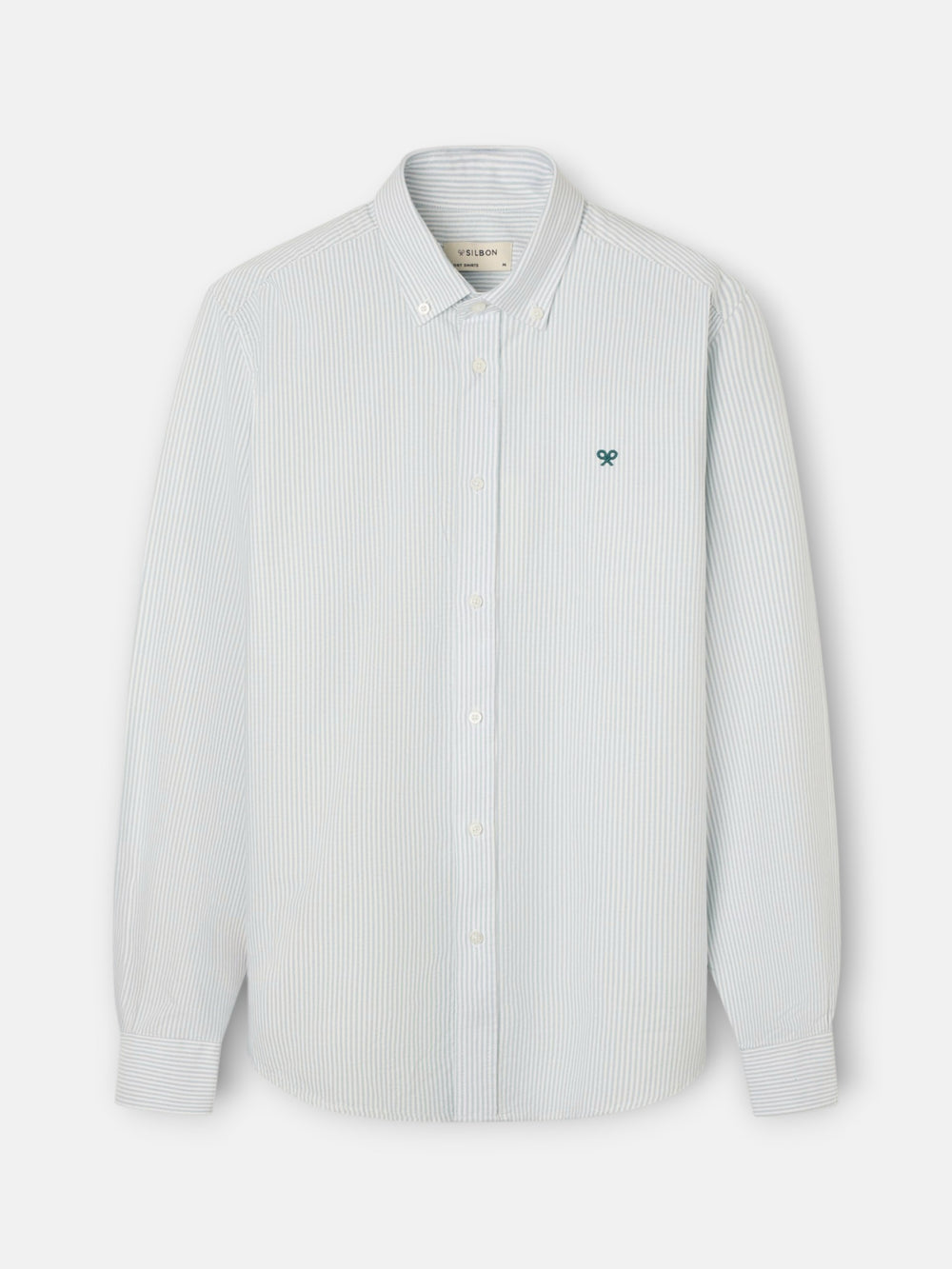 Camisa sport oxford rayas verde
