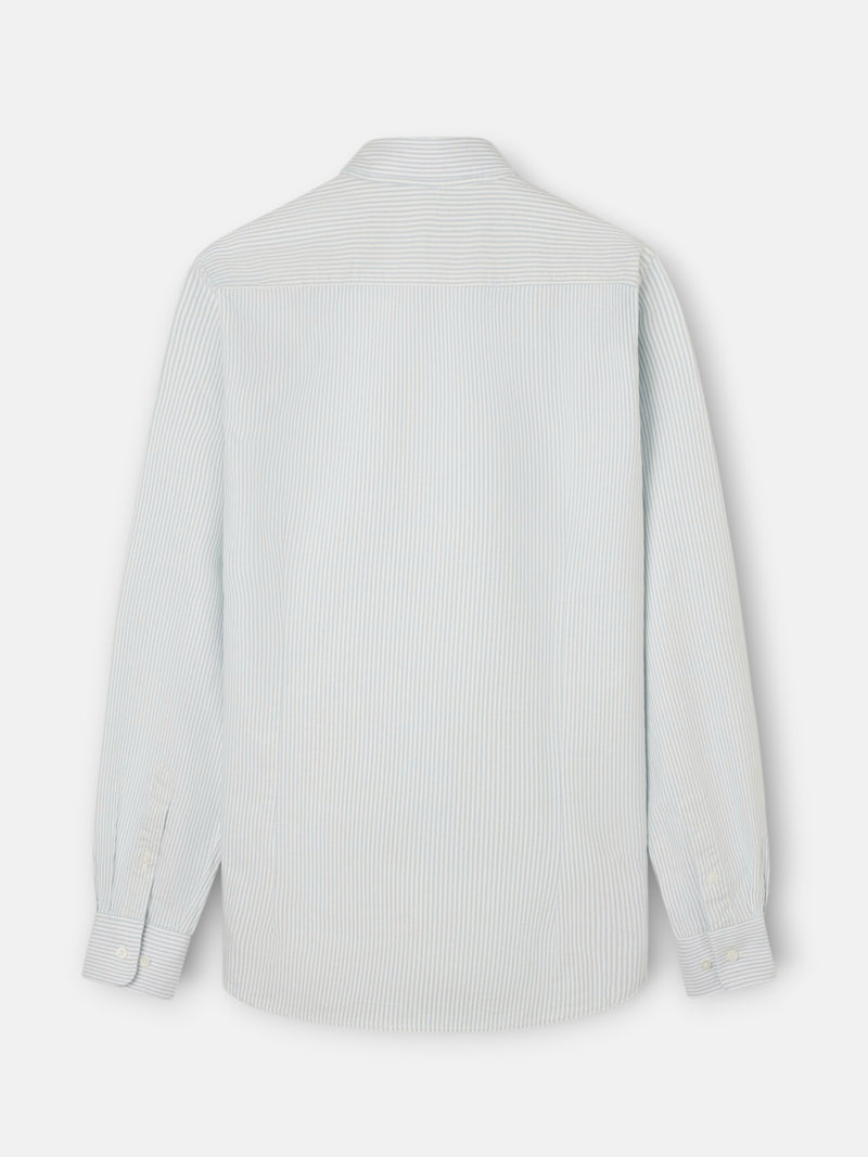 Camisa sport oxford rayas verde