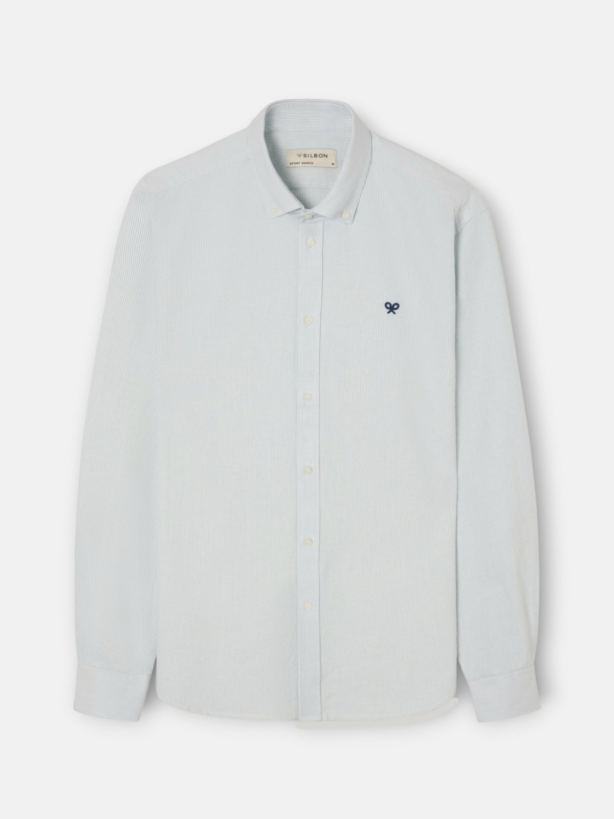 Camisa sport oxford mil riscas verde