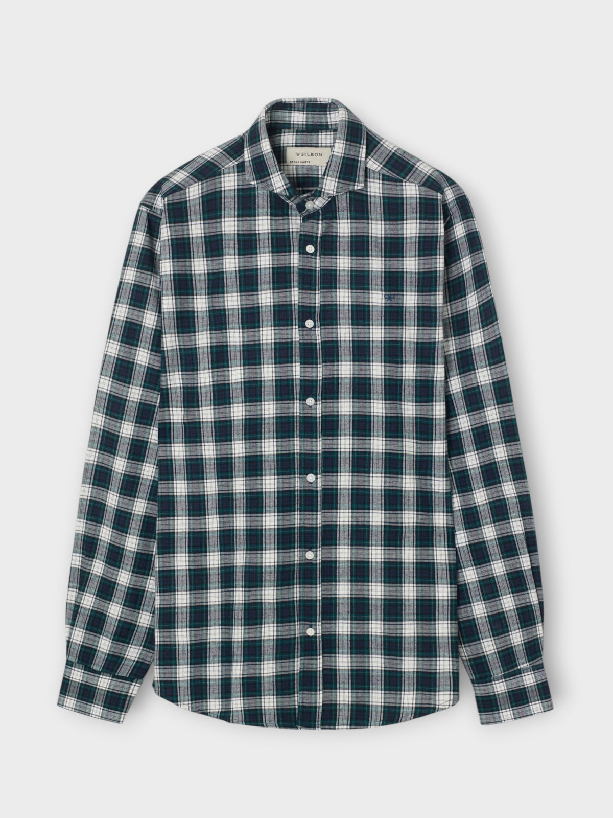 Camisa sport cuadro tartan verde