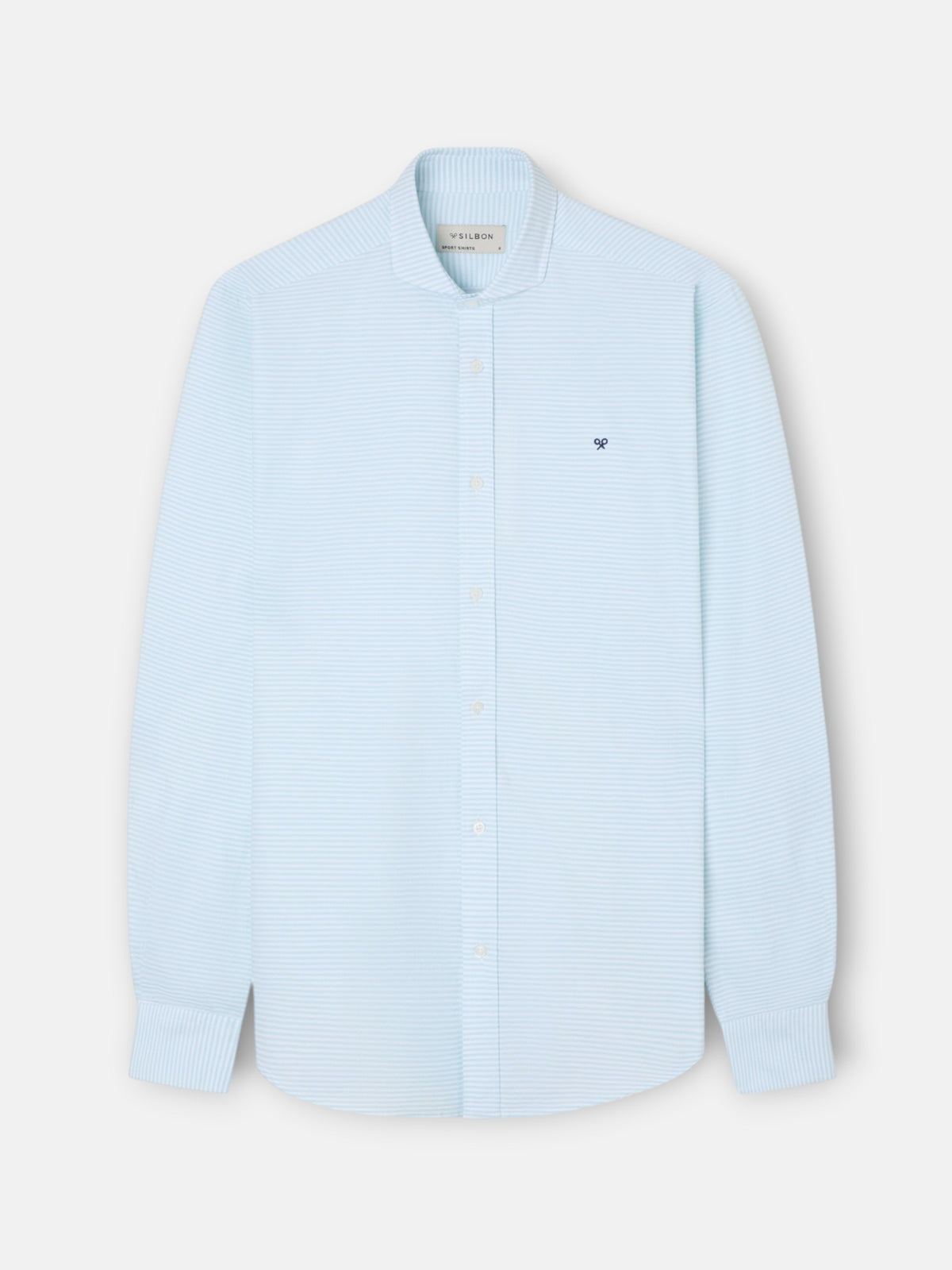 Camisa sport oxford riscas horizontais verde
