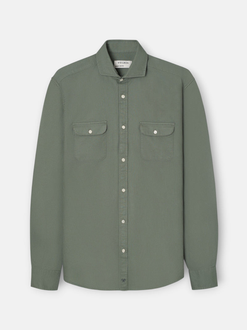 Camisa sport structure bolsillos verde