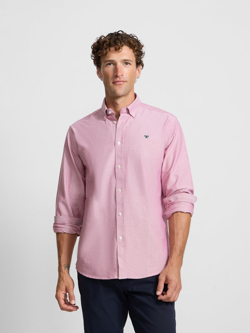 Chemise sport oxford bordeaux