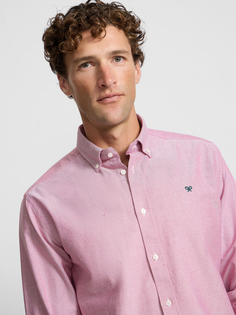 Chemise sport oxford bordeaux