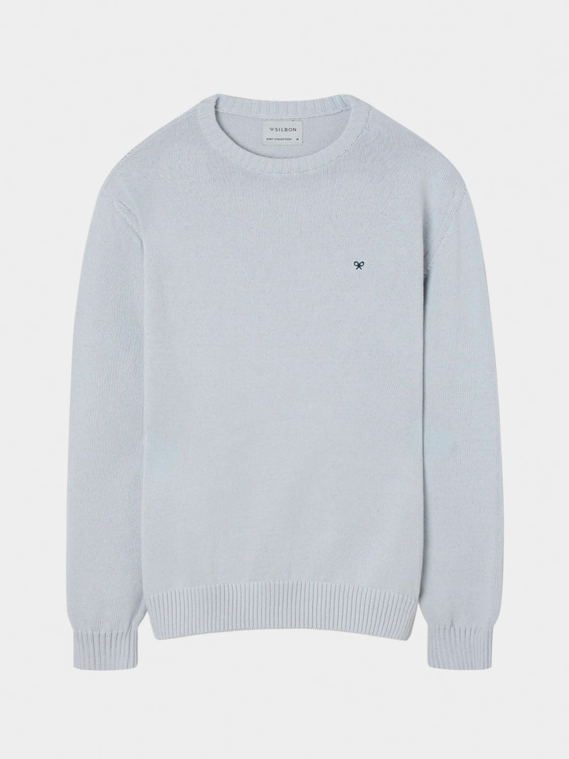 Pull uni bleu ciel