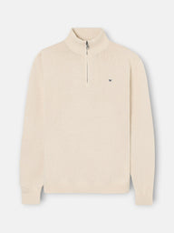 Jersey media cremallera canale beige