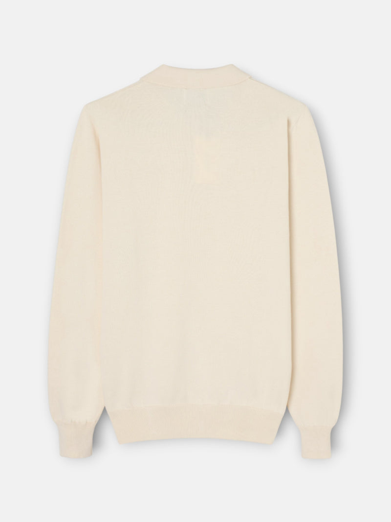 Stone polo neck sweater