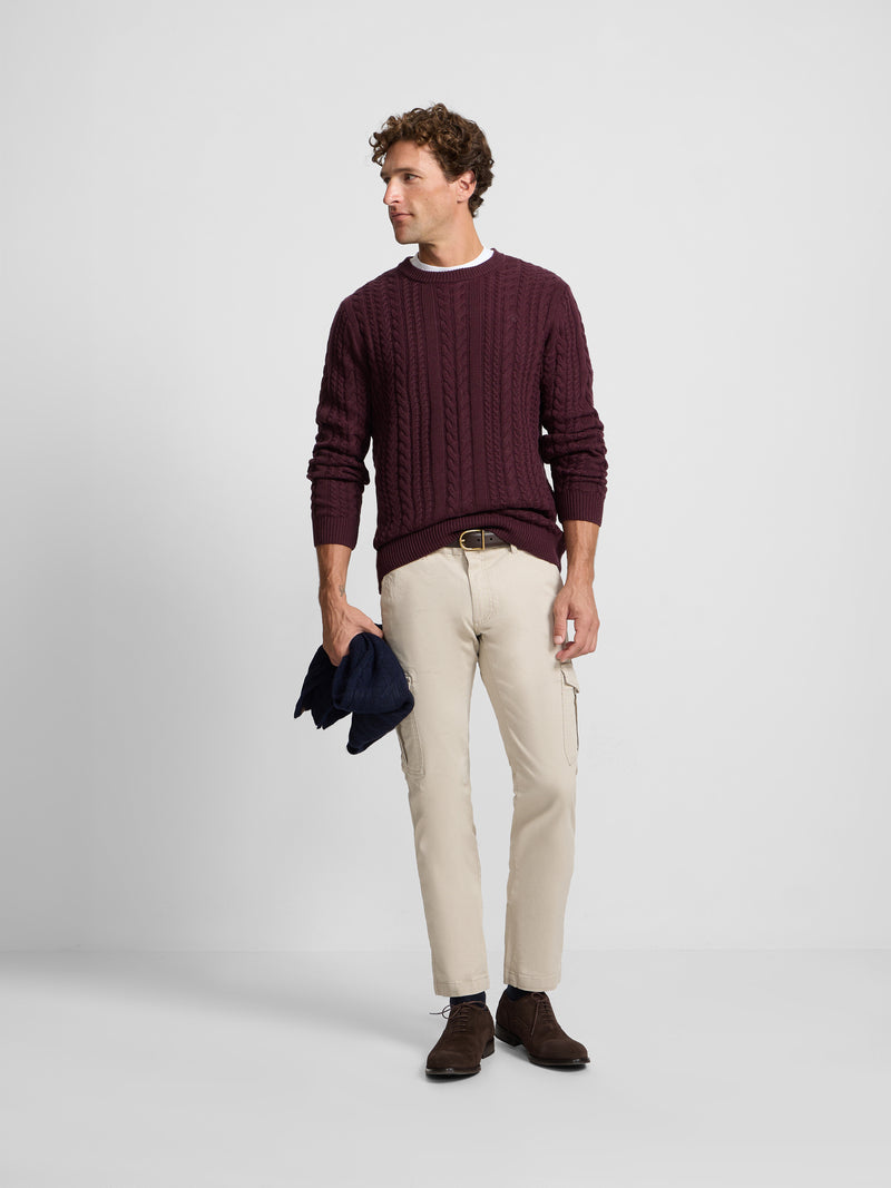 Camisola de malha bordeaux