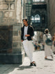 Pantalon sport cruise denim blanco