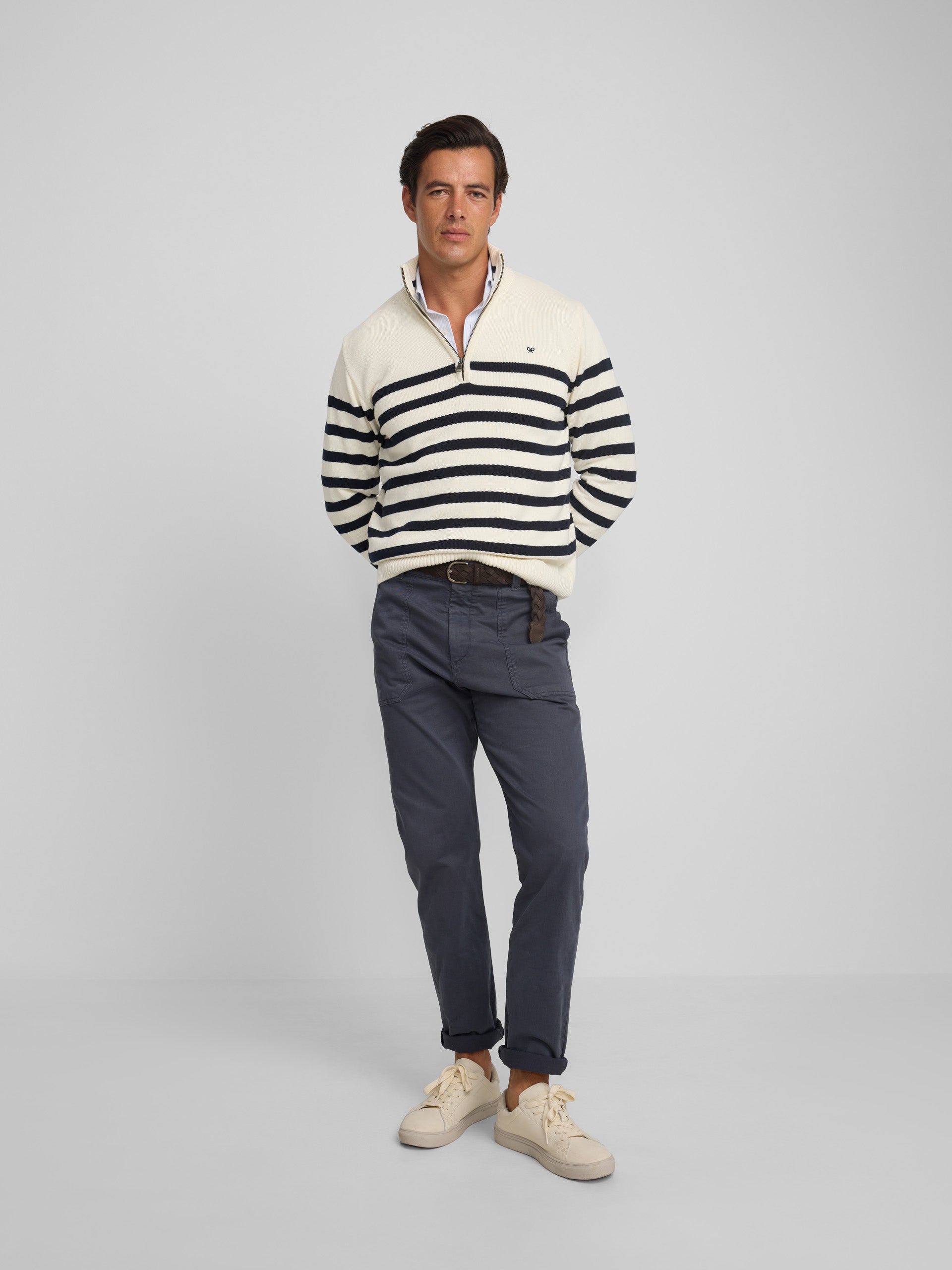 Pantalon sport cruise bolsillo parche azul oscuro