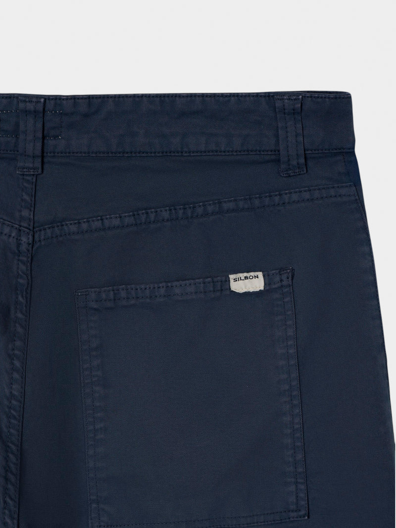 Pantalon de sport cruise à poche plaquée bleu foncé