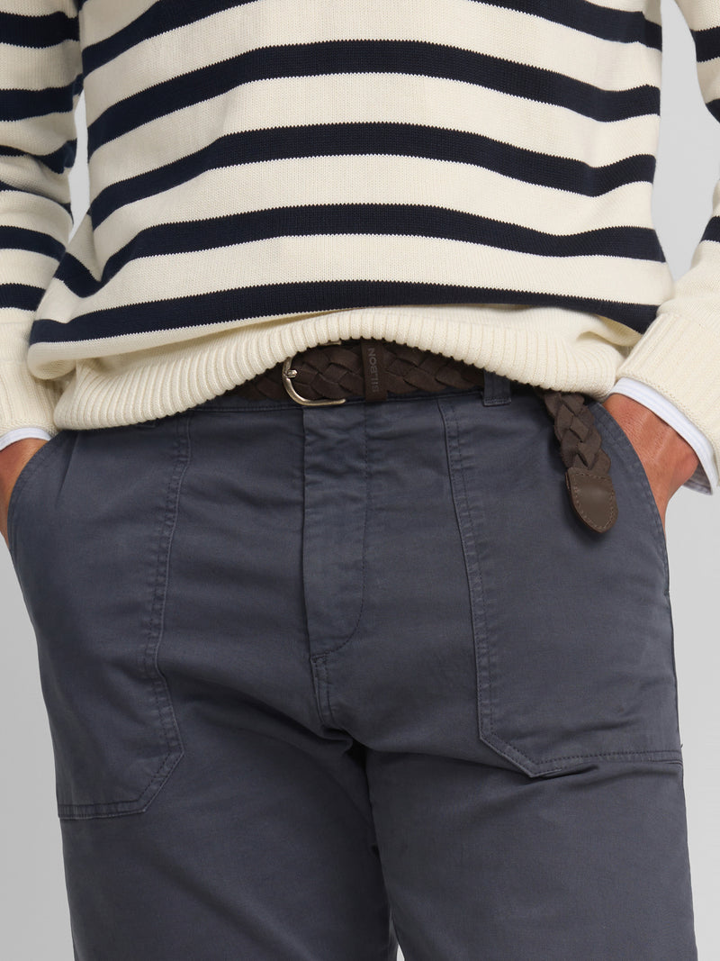 Pantalon de sport cruise à poche plaquée bleu foncé