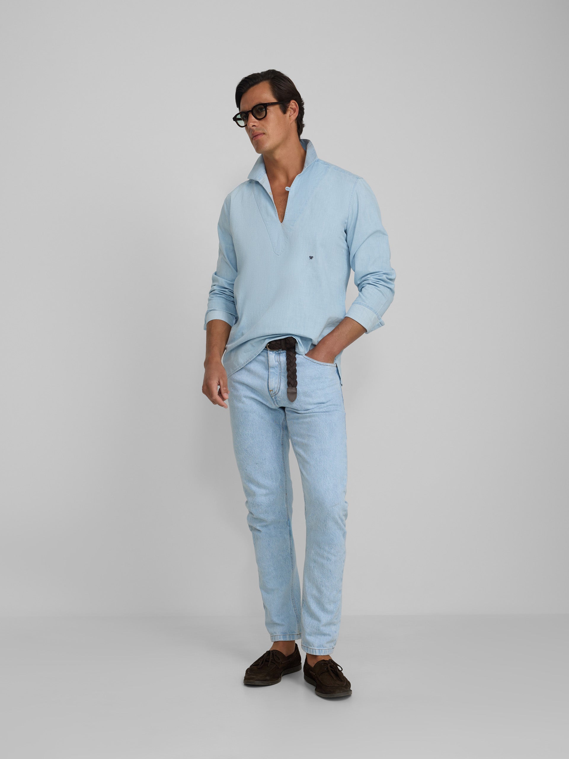 Pantalon de sport cruise en denim bleu