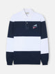 Polo clasico rugby rayas azul marino