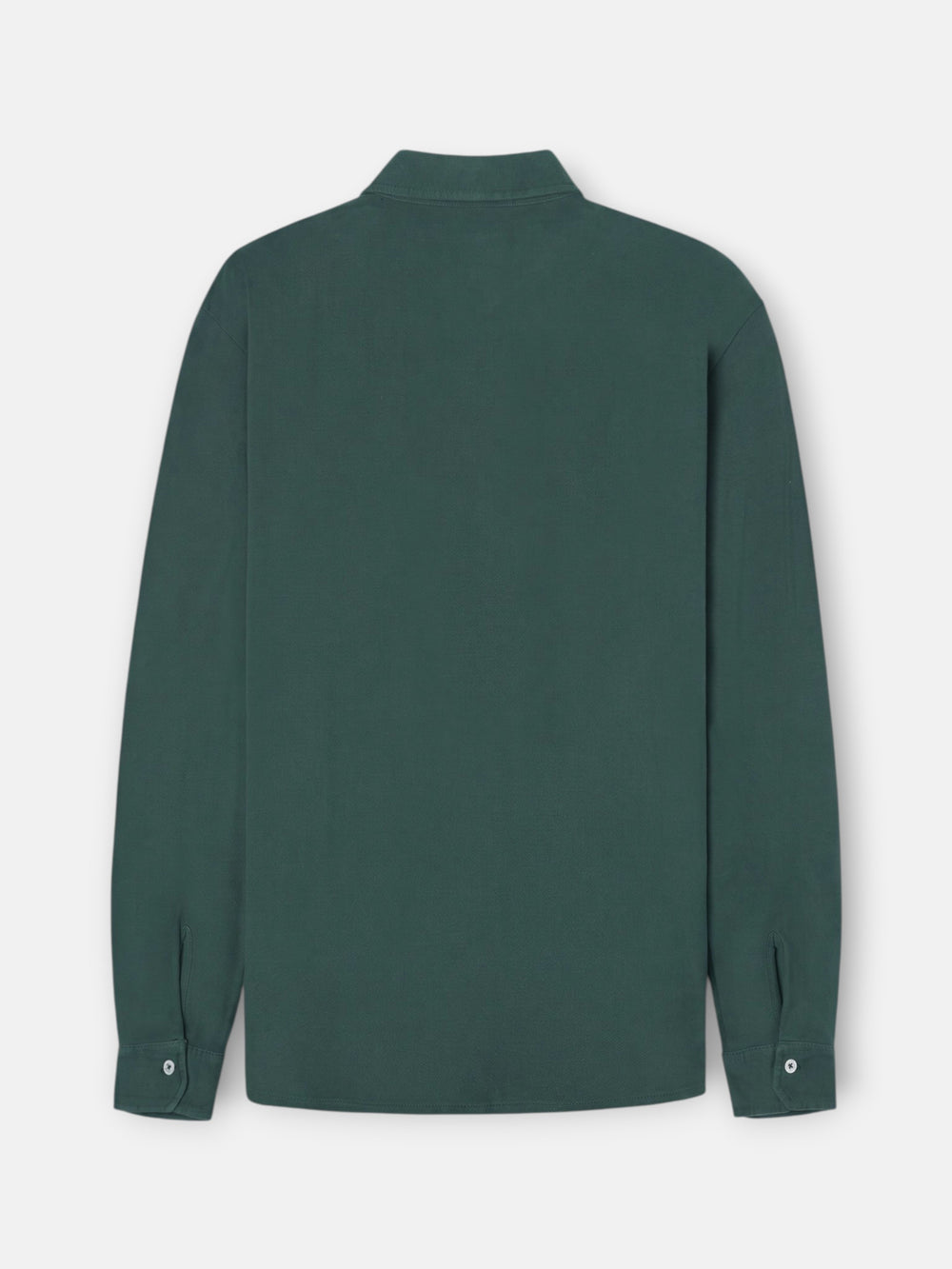 Dark green chevron long sleeve polo