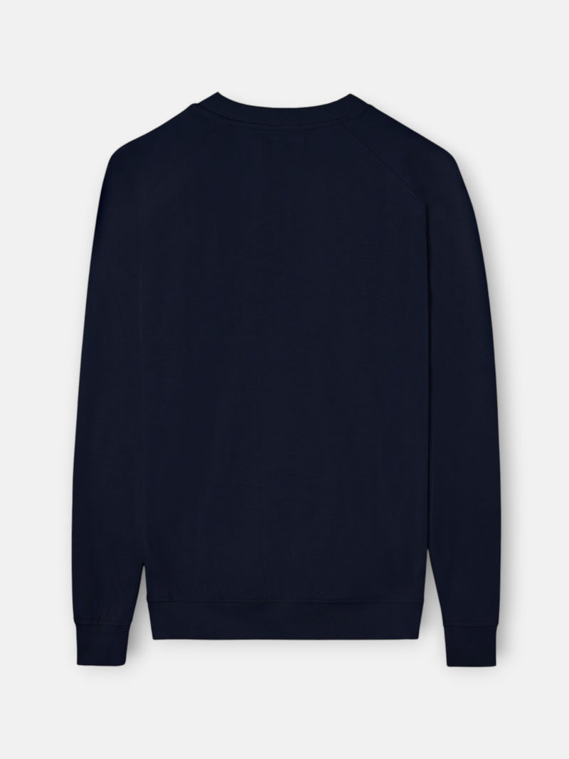 Navy blue raglan sweatshirt with Silbon patch