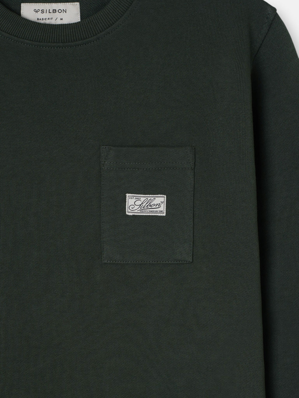 Sudadera bolsillo etiqueta khaki