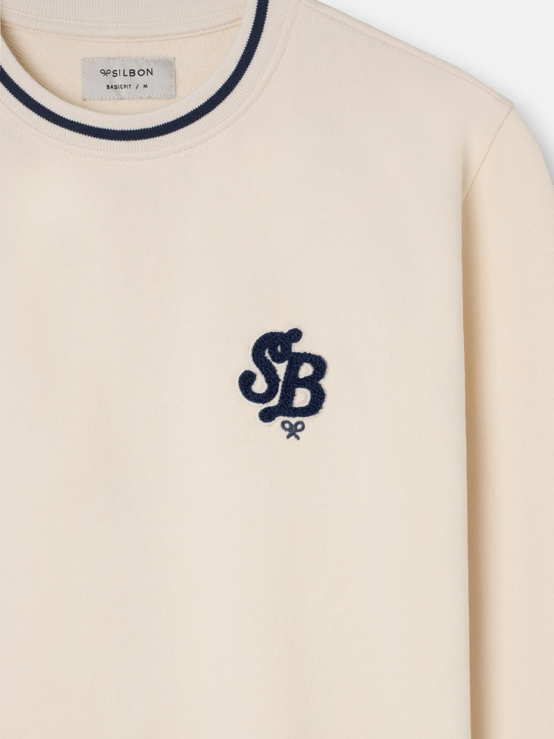 Cream SB terry sweatshirt