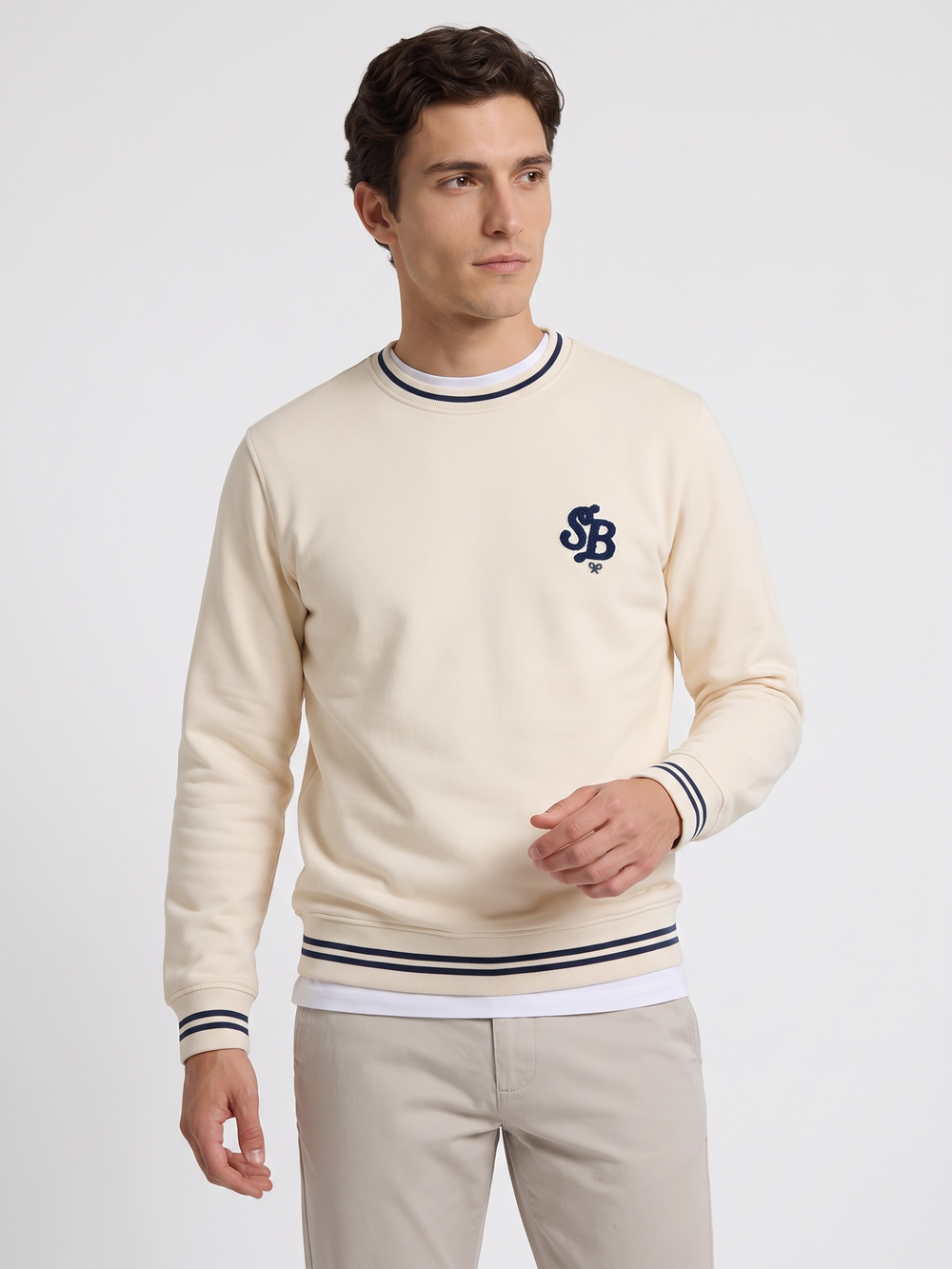 Cream SB terry sweatshirt