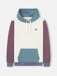 Sudadera capucha multicolor crema