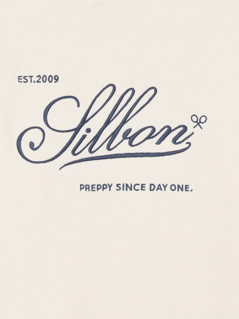 Sudadera Silbon preppy crema