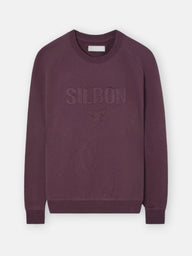 Sweatshirt raglã silbon patch bordô