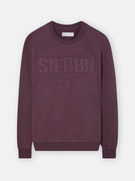 Sudadera ranglan silbon patch burdeos