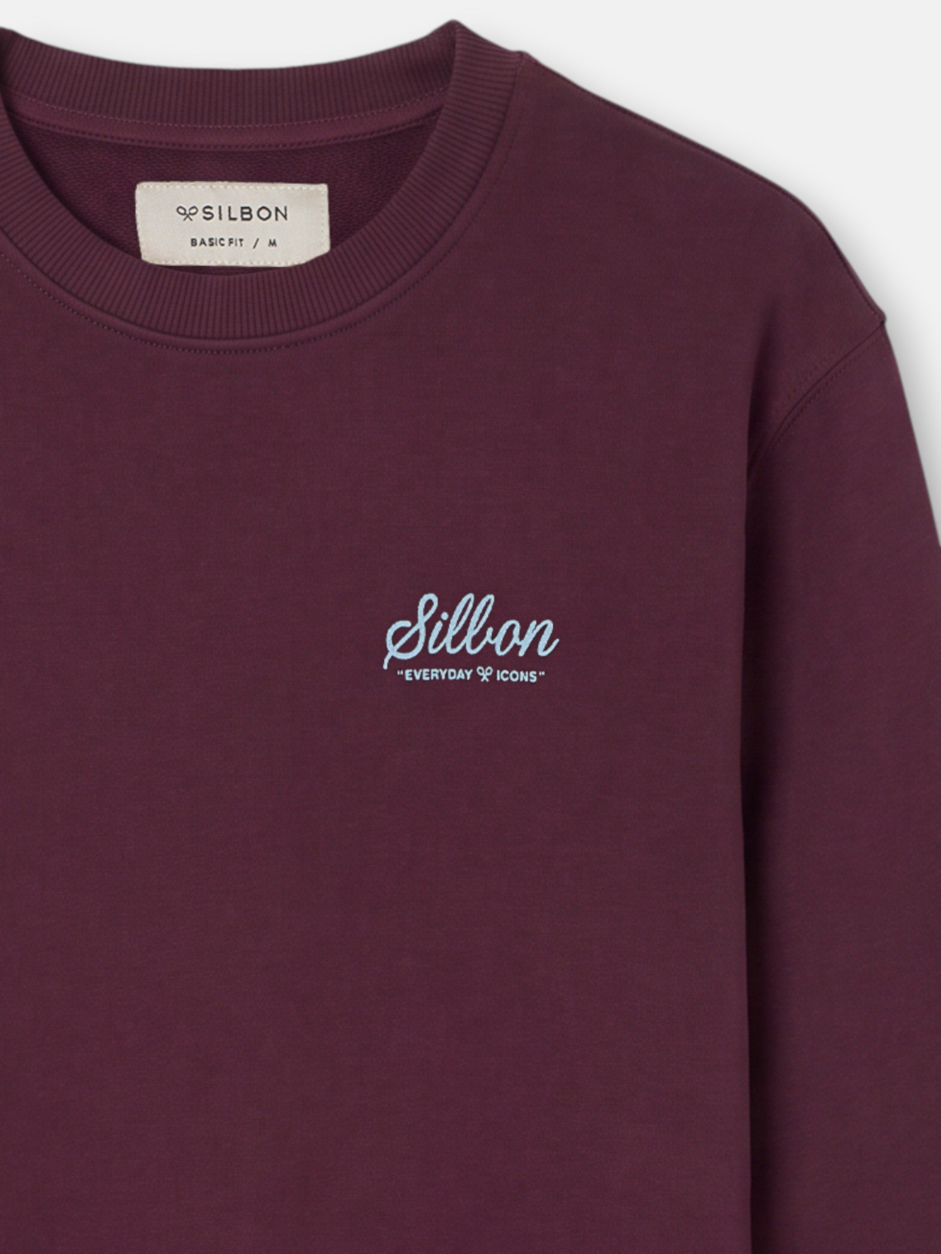 Sudadera varsity club burdeos