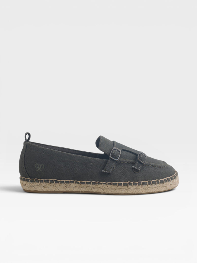 Green buckle espadrille