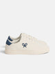 Zapatilla silbon clasica blanca azul marino