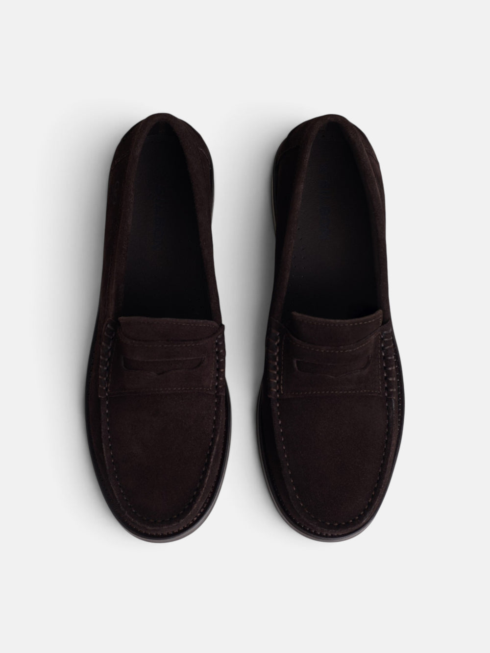 Zapato mocasin ante marron claro