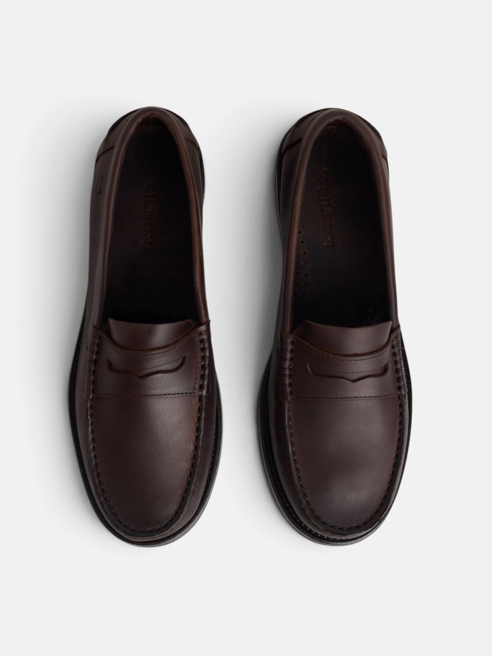 Zapato mocasin piel marron