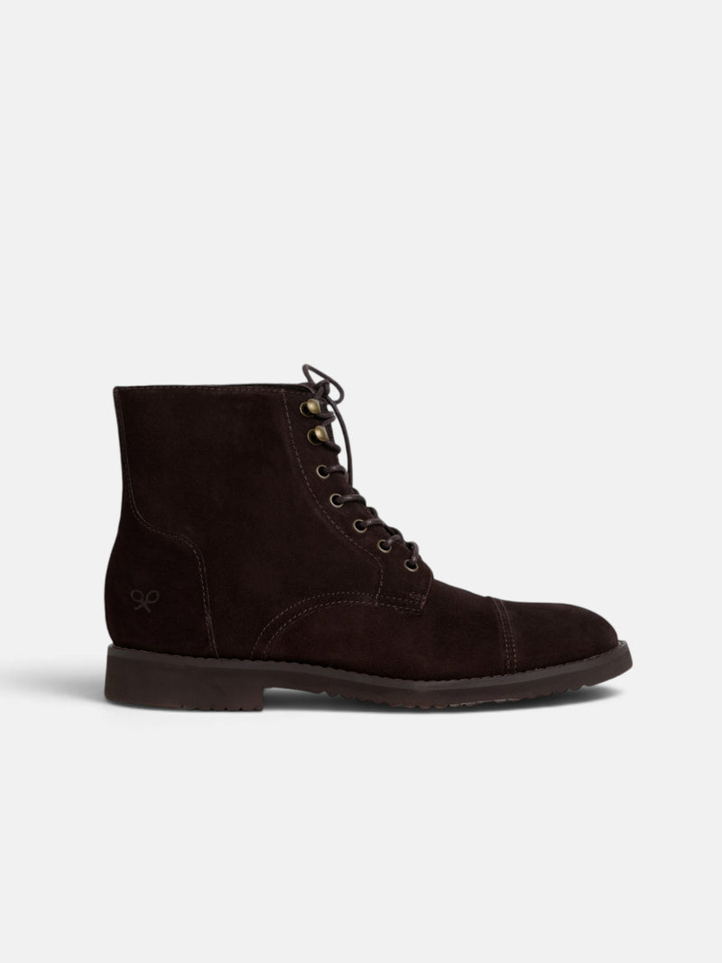 Bota alta serraje marron