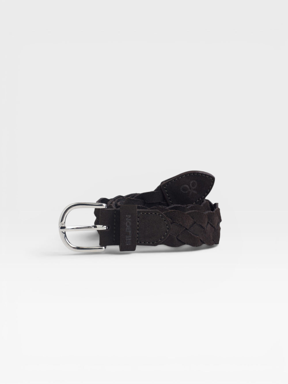 Dark brown cruise braided belt