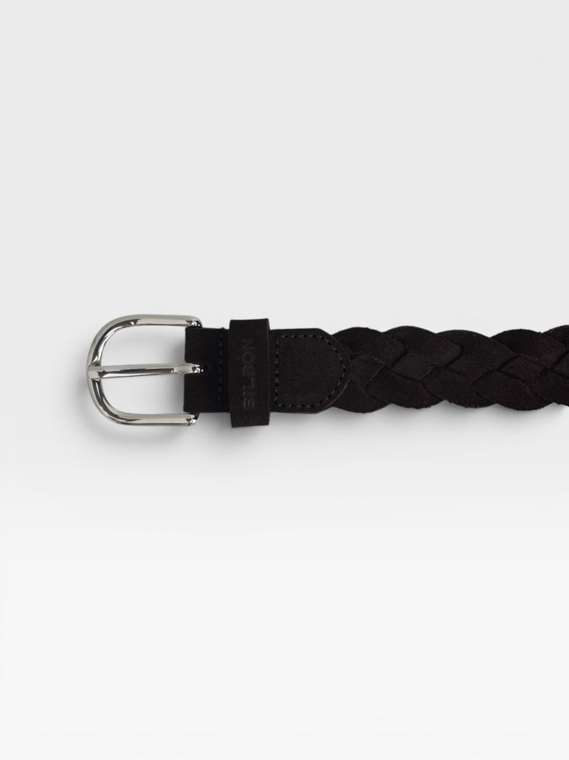 Ceinture tressée cruise marron foncé