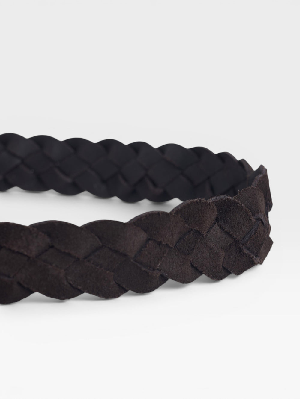 Dark brown cruise braided belt