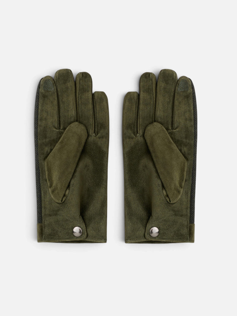 Guantes piel espiga verde