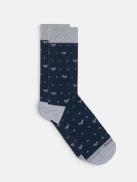 Chaussettes à pois gris