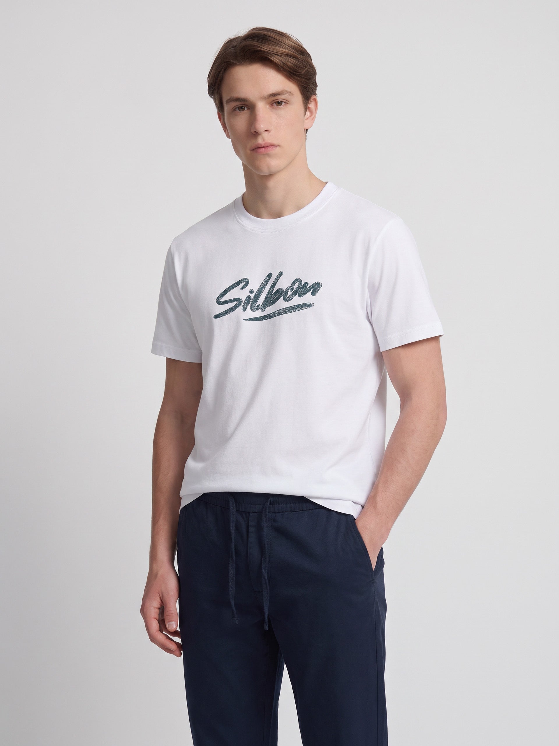 T-shirt Silbon crayon blanche