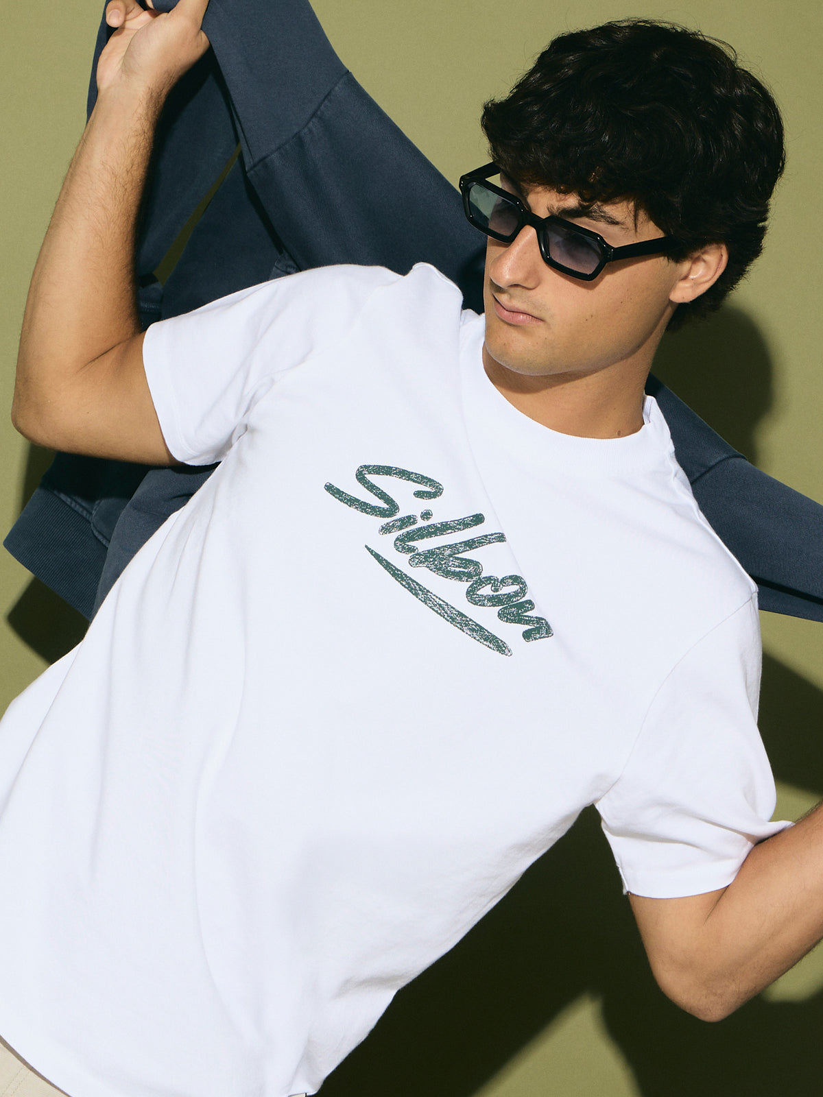 T-shirt Silbon crayon blanche