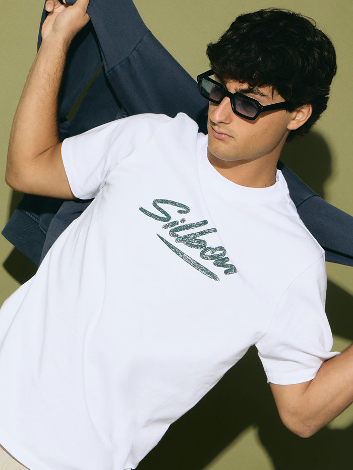 Camiseta silbon pencil blanca