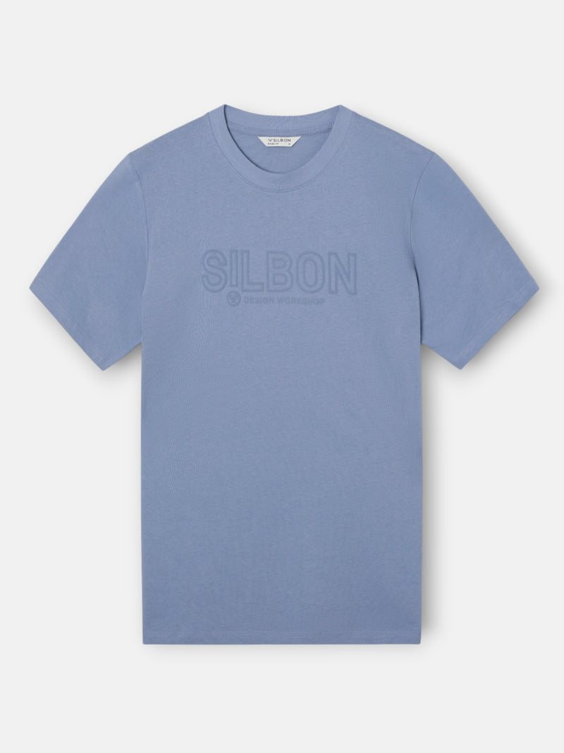 T-shirt design workshop bleu marine